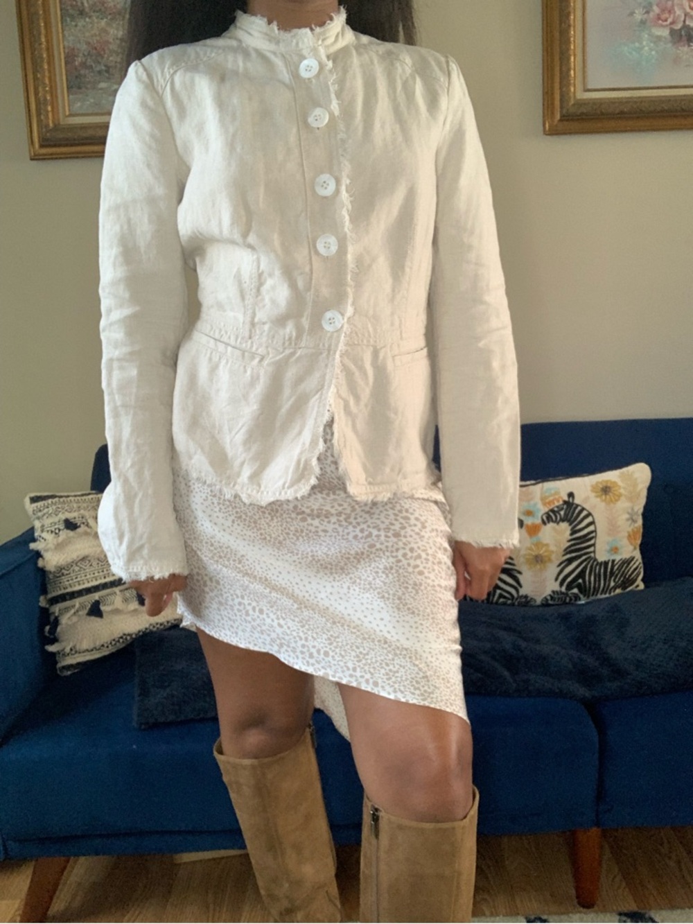 Charter Club Linen White Jacket
